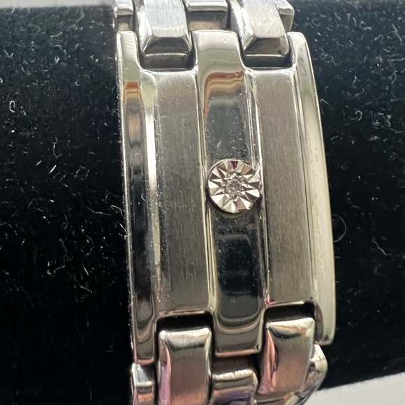 Helzberg Diamonds Stainless Steel Bracelet With Diamond Accents - Picture 9 of 10